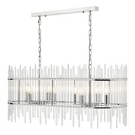 Lampy sufitowe - Lampa wisząca Finola 8 Light Bar Pendant Polished Chrome Glass - miniaturka - grafika 1