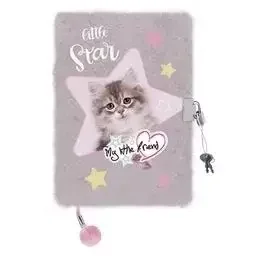 Pamiętnik z kłódką A5/96K włochacz Kot - ST-MAJEWSKI - Notesy i bloczki - miniaturka - grafika 1