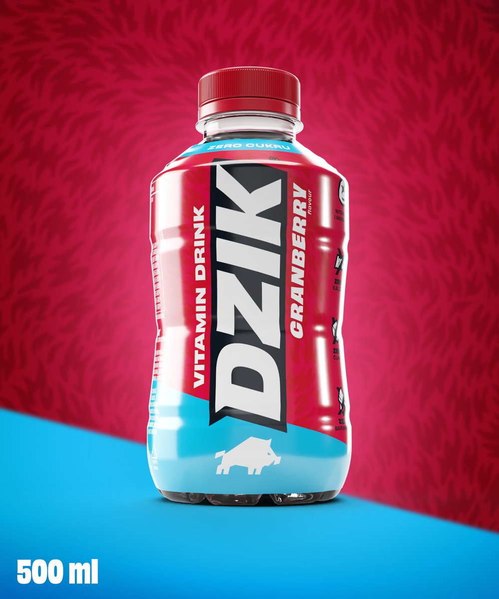DZIK® VITAMIN DRINK CRANBERRY - 500 ML
