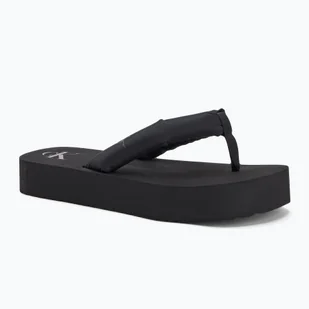 Japonki damskie Calvin Klein YW0YW01723 Beach Sandal Flatform Ttxr Satin triple black - Klapki i japonki damskie - miniaturka - grafika 1