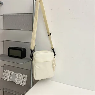 TEMU Regulowana Torba na Ramię dla Kobiet - Codzienna Torebka , Minimalistyczny Design, Dostępna w Kolorach Khaki/Biały/Czarny, Wytrzymała Podszewka - Torebki damskie - miniaturka - grafika 1