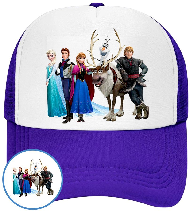 CZAPKA Z DASZKIEM KRAINA LODU DLA DZIECI SIATKA NIEBIESKA BEJSBOLÓWKA