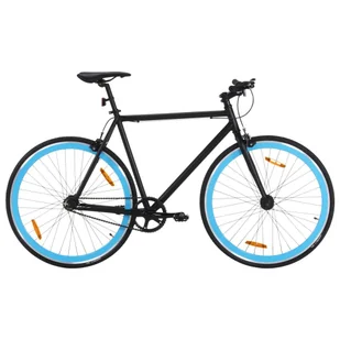 vidaXL Rower single speed, czarno-niebieski, 700c, 51 cm - Rowery - miniaturka - grafika 1