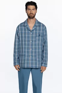 Piżama męska STEFAN Niebieski 4XL - Piżamy męskie - miniaturka - grafika 1