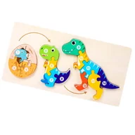 Puzzle - Puzzle drewniane - od Małego do Dużego - Dinozaur - miniaturka - grafika 1