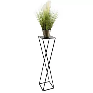 Kwietnik Stojący Nowoczesny Czarny 100 Cm Industrialny - Kwietniki - miniaturka - grafika 1