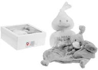 Maskotki i pluszaki - Giftbox szary gryzak i przytulanka Chrzest Roczek Kaczuszka - miniaturka - grafika 1
