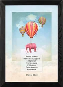 Ramki na zdjęcia - Ramka na zdjęcia 21x30 cm POSTERGALERIA, drewniana, czarna - miniaturka - grafika 1
