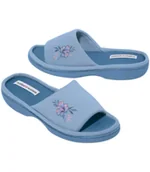 Kapcie damskie - Kwieciste, letnie kapcie Kobieta Atlas For Men - Kolor : Niebieski - Rozmiar : 37 - miniaturka - grafika 1