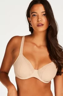 Hunkemöller Biustonosz nieusztywniany z fiszbinami Mesh Beżowy - Biustonosze - miniaturka - grafika 1