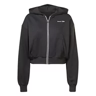 Bluzy damskie - Reebok Damska bluza z kapturem ID Energy na zamek błyskawiczny, czarna, L, Czarny, L - miniaturka - grafika 1