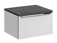 Szafki łazienkowe - Szafka pod umywalkę, Leonardo, 60x46x40 cm, biały, grafit, mat - miniaturka - grafika 1