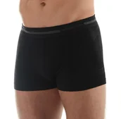 Majtki męskie - Brubeck Bokserki męskie Comfort Wool czarne r. M BX10430 - miniaturka - grafika 1
