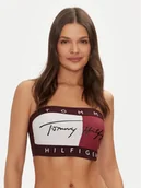 Biustonosze - Tommy Hilfiger Biustonosz bezfiszbinowy UW0UW05608 Bordowy - miniaturka - grafika 1