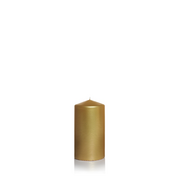 Świece - Bartek Candles - Swieca klasyczna slupek zloty 6x12 cm - miniaturka - grafika 1