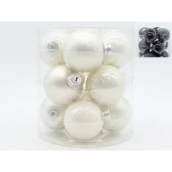 Bombki - Bombki szkło 12 sztuk 6 cm czarne - miniaturka - grafika 1