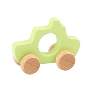 Tooky Toy Lumarko Drewniane Autko Taxi Do Pchania Dla Dzieci TY962-D Lek - Samochody i pojazdy dla dzieci - miniaturka - grafika 1