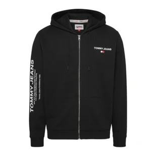Bluza męska Tommy Hilfiger TJM Reg Entry Zip Hoodie czarna z kapturem - DM0DM17783-BDS-M - Bluzy męskie - miniaturka - grafika 1
