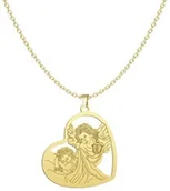 Biżuteria religijna - Pozłacany Naszyjnik Anioł Stróż GRAWER - miniaturka - grafika 1