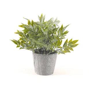 Roślina w doniczce zdobiona brokatem 23 cm - Ozdoby bożonarodzeniowe - miniaturka - grafika 1