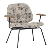 Fotele - Beżowy fotel z tkaniny szenilowej Aure – WOOOD - miniaturka - grafika 1