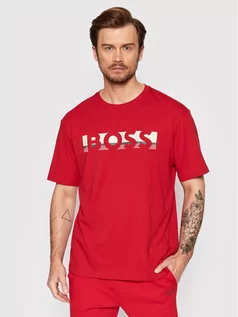 Koszulki męskie - Hugo Boss T-Shirt Tee 1 50466295 Czerwony Relaxed Fit - grafika 1