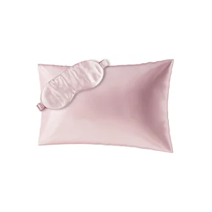 Ailoria, Zestaw Beauty Sleep maska na sen + poszewka na poduszkę 40x60 cm, różowy - Pościel - miniaturka - grafika 1