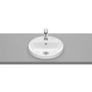 Roca A3270Y4S00 GAP Umywalka blatowa okr$520g$521a 40 cm z otworem na bateri$522 z przelewem Supraglaze$523 - Umywalki - miniaturka - grafika 1