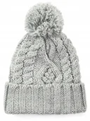 Czapki damskie - Szaleo CIEPŁA czapka Z POMPONEM Matthias cz21306-1 - miniaturka - grafika 1
