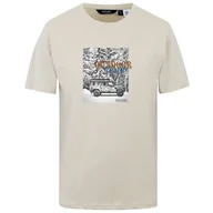 Koszulki sportowe męskie - Koszulka męska Regatta Cline IX Rozmiar: 4XL / Kolor: beżowy/zielony - miniaturka - grafika 1
