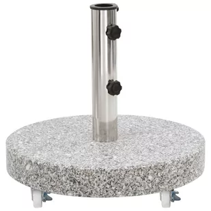 vidaXL Podstawa pod parasol, granitowa, 30 kg, okrągła, szara vidaXL - Parasole ogrodowe - miniaturka - grafika 1