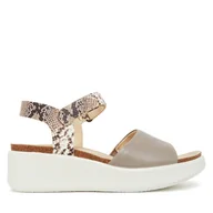 Sandały damskie - Sandały ECCO Flowt Wedge Cork 27231361166 Beżowy - miniaturka - grafika 1