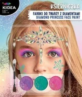 Zabawki kreatywne - Kidea, Farbki do twarzy zestaw księżniczka z diamentami - miniaturka - grafika 1