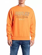 Bluzy męskie - Replay Bluza męska, 443 Bright Orange, S - miniaturka - grafika 1