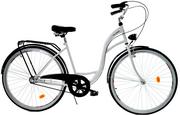 Rowery - Dallas Bike City 26 cali Damski Biały z czarnym - miniaturka - grafika 1