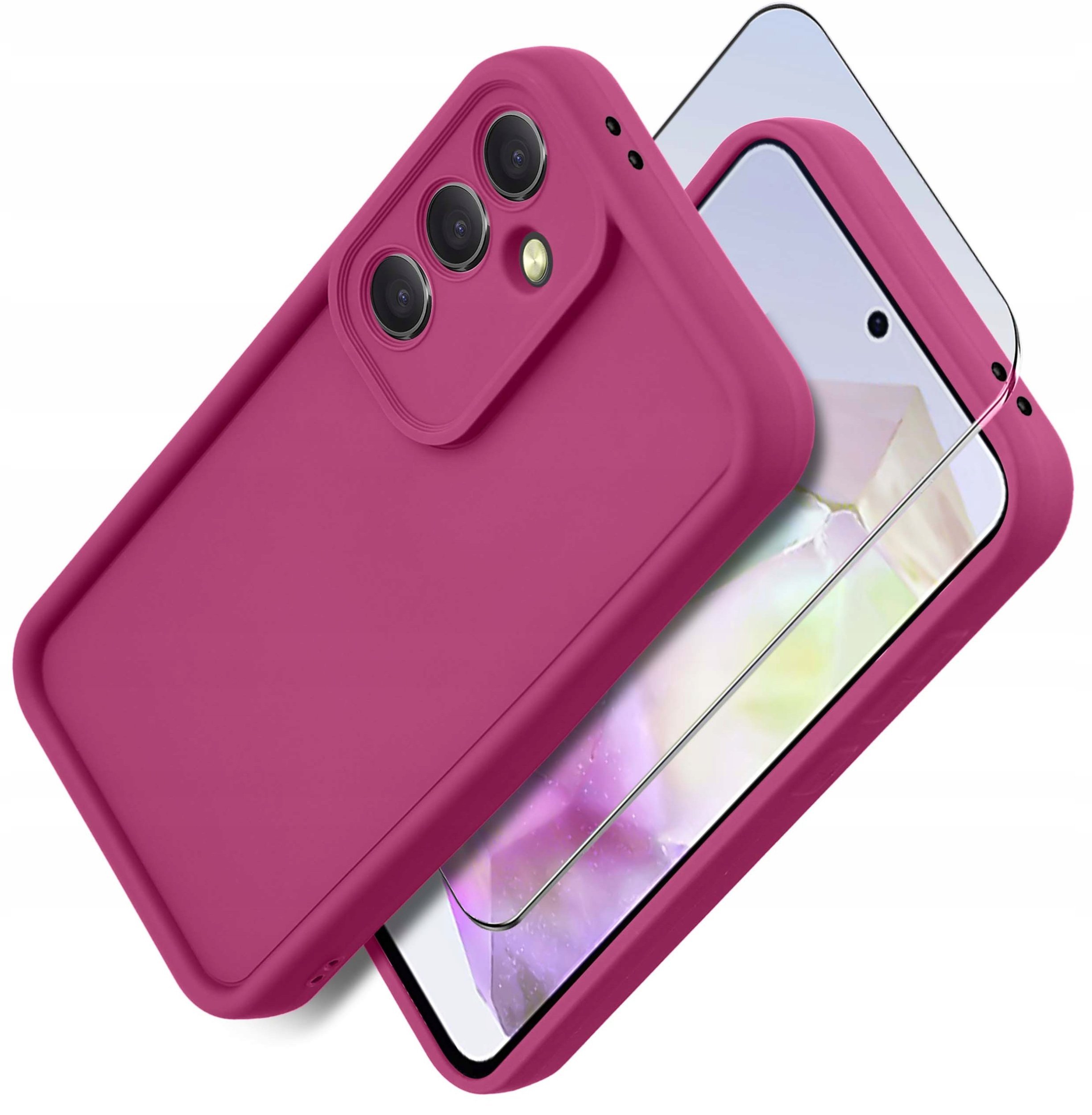 Etui do Samsung A36 5G silikonowe MATOWE + Szkło ochronne na ekran