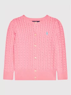Swetry damskie - Ralph Lauren Polo Kardigan 312543047030 Różowy Regular Fit - grafika 1