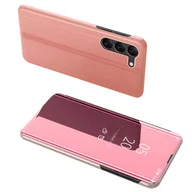 Etui i futerały do telefonów - Clear View Case etui do Samsung Galaxy S23 pokrowiec z klapką różowe - miniaturka - grafika 1