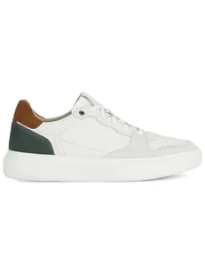 Geox Skórzane sneakersy "Deiven" w kolorze białym - Trampki męskie - miniaturka - grafika 1