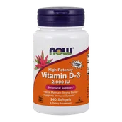 Witaminy i minerały - Now Foods NOW High Potency Vitamin D-3 2,000 IU 240caps - miniaturka - grafika 1