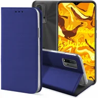 Etui i futerały do telefonów - ETUI Z KLAPKĄ DO XIAOMI REDMI 9T GRANATOWE ZAMYKANE MAGNETYCZNE KABURA CASE - miniaturka - grafika 1