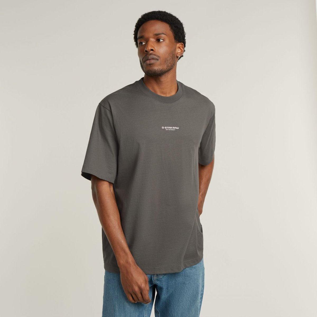 t-shirt uomo g-star d24780-c336 center chest boxy 1260 gs grey