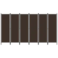 Parawany - Parawan 6-panelowy, brązowy, 300 x 180 cm - miniaturka - grafika 1