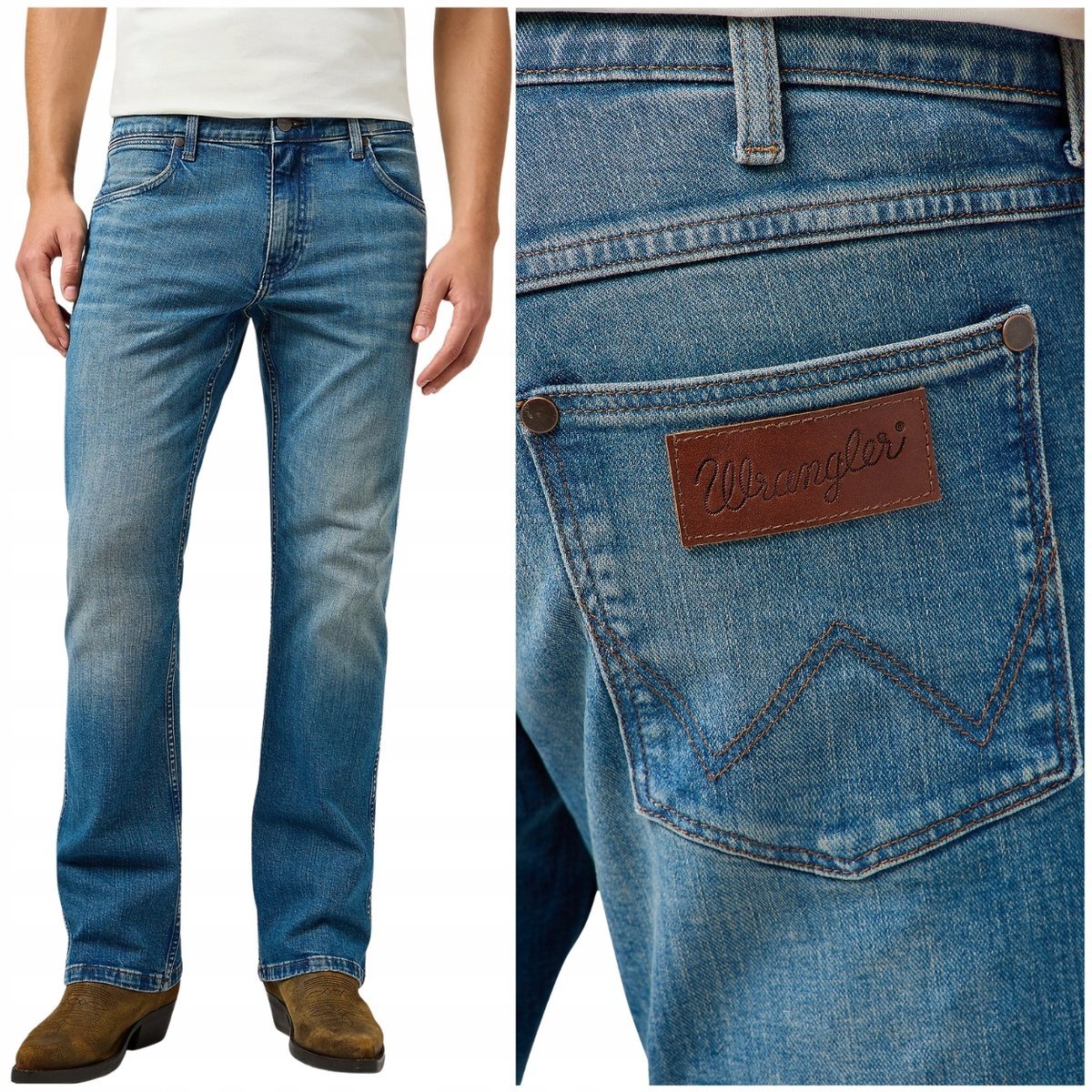 Wrangler HORIZON BOOTCUT American rozszerzane spodnie jeansowe W36 L32