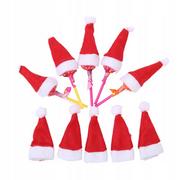 Ozdoby bożonarodzeniowe - Mini czapeczki do dekoracji czapki Mikołaja - miniaturka - grafika 1