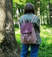 Plecaki - Nakama Plecak brudny róż / tkanina z butelek PET - miniaturka - grafika 1