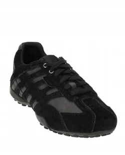 GEOX SNAKE MĘSKIE BUTY SPORTOWE ZE SKÓRĄ CZARNE 40 JTG - Półbuty męskie - miniaturka - grafika 1