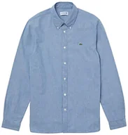 Koszule męskie - Lacoste Klasyczna koszula męska, Bleach Denim, S - miniaturka - grafika 1