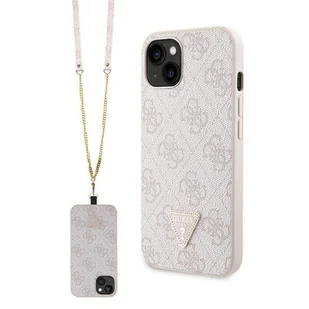 Guess GUHCP14XP4TDSCPP iPhone 14 Pro Max 6.7" różowy/pink hardcase Crossbody 4G Metal Logo - Etui i futerały do telefonów - miniaturka - grafika 1