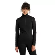 Bielizna sportowa damska - Damska bluzka termoaktywna Icebreaker Merino 200 Tech Long Sleeve Half Zip black - XL - miniaturka - grafika 1